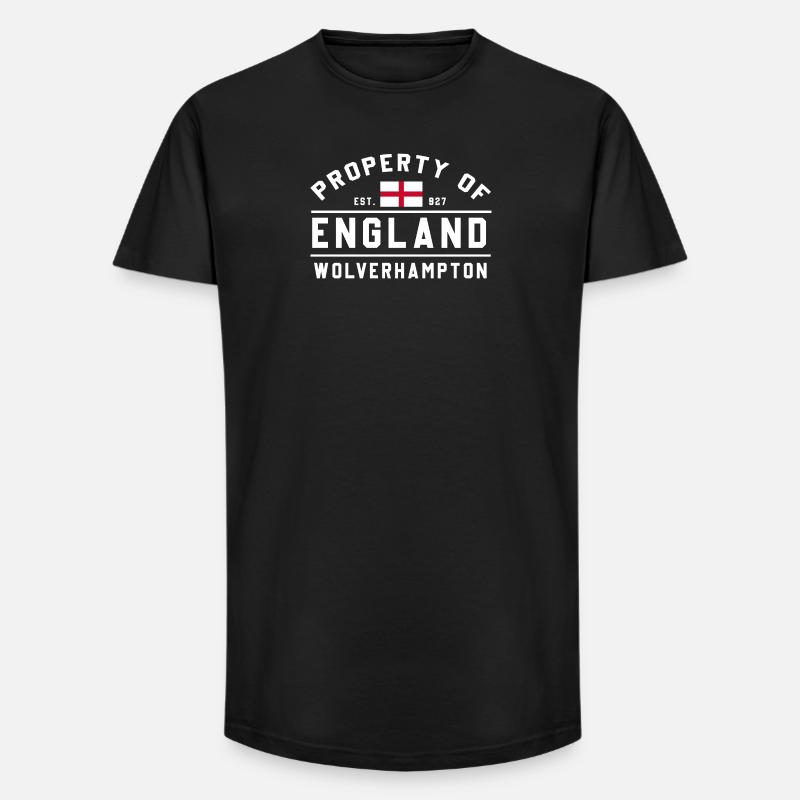 Englands Besitzer: Wolverhampton - Long Fit Männer T-Shirt - Schwarz