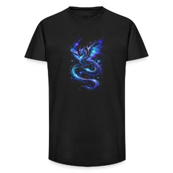 Blue Starfire Dragon - Long Fit Men's T-Shirt - black - Front - AI Model Male 185 light (185cm)
