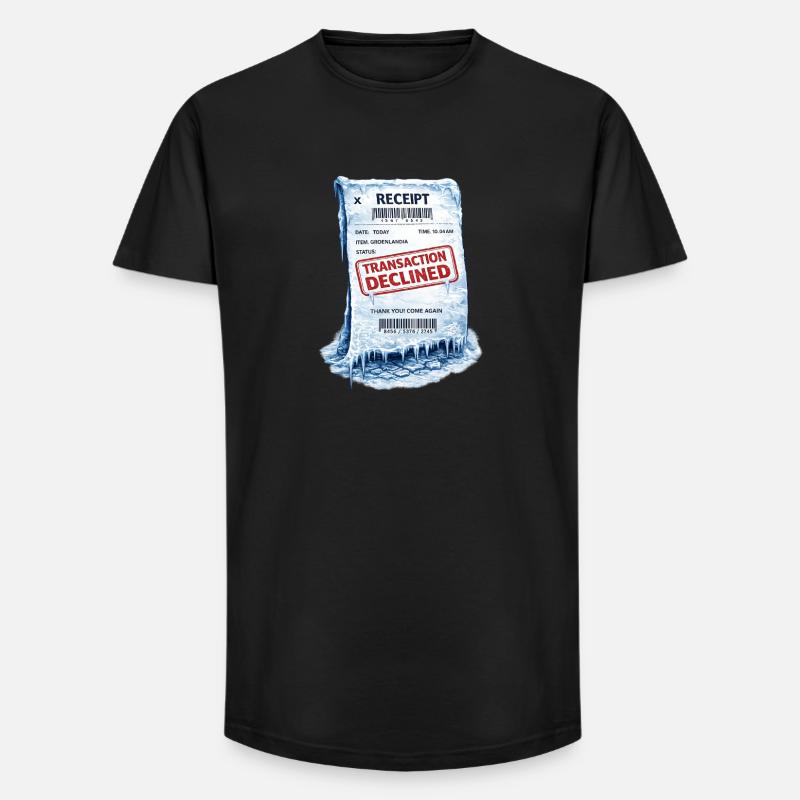 Eingefrorene Quittung: Abgelehnte Transaktion - Long Fit Männer T-Shirt - Schwarz