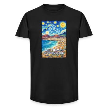 Las Palmas de Gran Canaria Spain - Long Fit Men's T-Shirt - black - Front - AI Model Male 185 light (185cm)