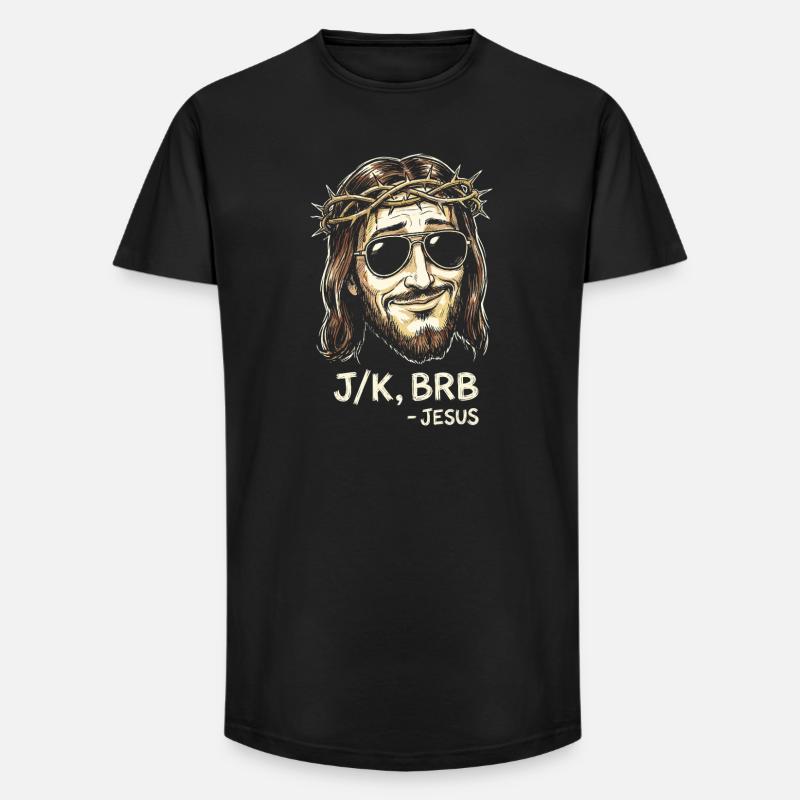 BRB Jesus mit Sonnenbrille - Long Fit Männer T-Shirt - Schwarz