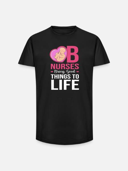 Nurse Pregnancy Hospital - Long Fit Men's T-Shirt - black