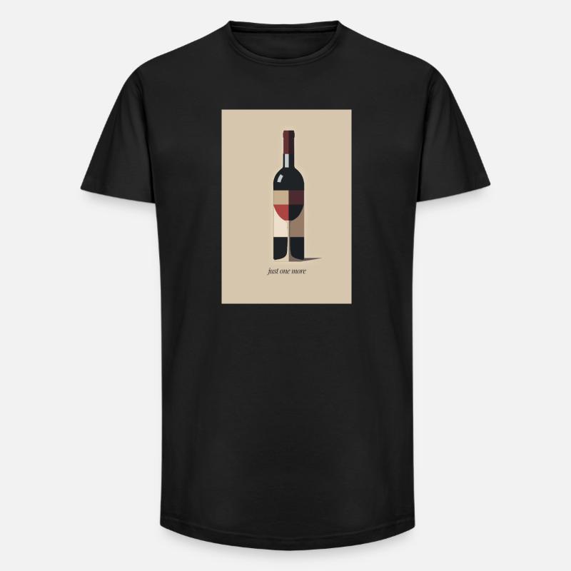 Vindesign bare én mere - Long fit herre T-shirt - sort