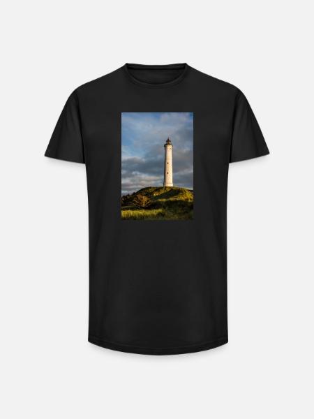 Lighthouse Lyngvig Fyr in Denmark - Long Fit Men's T-Shirt - black