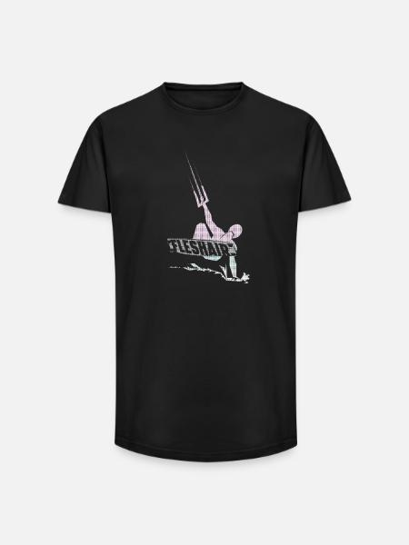 Kitesurfer - Long Fit Männer T-Shirt - Schwarz