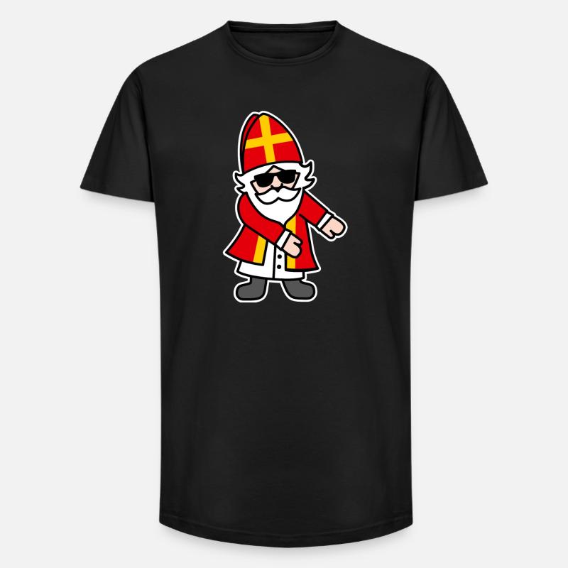 Sinterklaas Saint Nicolais Floss Dance Flossing - Long fit herre T-shirt - sort