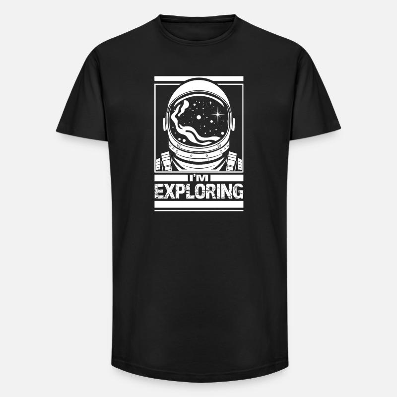J’explore - T-shirt coupe longue homme - noir