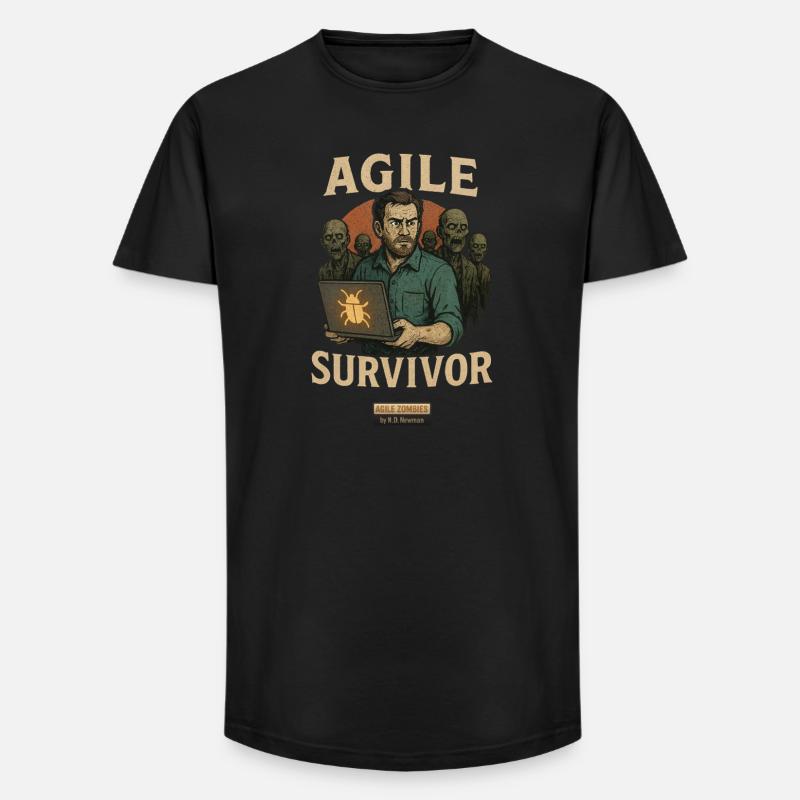 Agile Survivor - Long Fit Männer T-Shirt - Schwarz