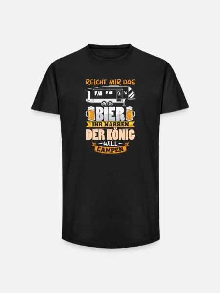 Camper Camping Caravan Saying - Long Fit Men's T-Shirt - black