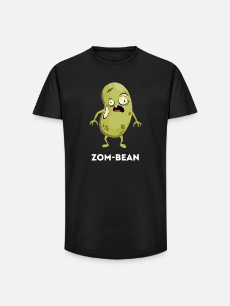 Zom-bean – Funny Zombie Bean Pun - Long Fit Men's T-Shirt - black