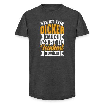 Das Ist Kein Dicker Bauch Das Ist Feinkostgewölbe - Long Fit Männer T-Shirt - Anthrazit - Vorne - AI Model Male 185 light (185cm)