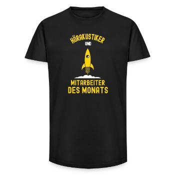 Hearing Aid Acoustician Employee of the Month Hearing Acoustics - Long Fit Men's T-Shirt - black - Front - AI Model Male 185 light (185cm)