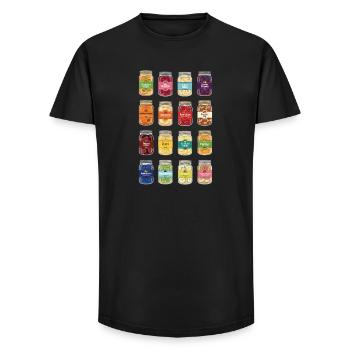 Obst Im Glas - Long Fit Männer T-Shirt - Schwarz - Vorne - AI Model Male 185 light (185cm)