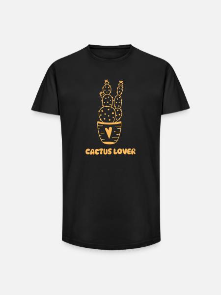 Süßer Kaktus Lover Spruch - Long Fit Männer T-Shirt - Schwarz
