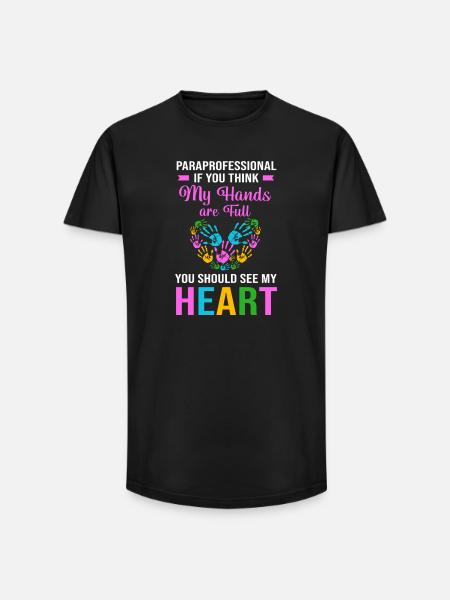 Paraeducator Teacher Assistant Paraprofessional - Long Fit Men's T-Shirt - black