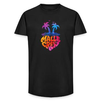 Malle Crew Palm Island Vibes - Long Fit Men's T-Shirt - black - Front - AI Model Male 185 light (185cm)