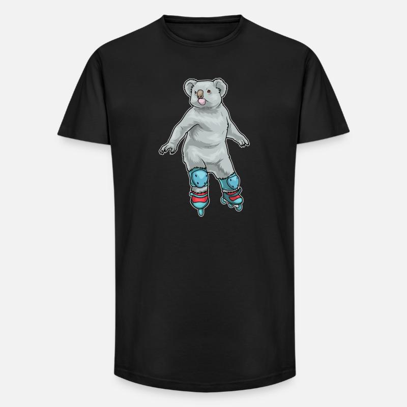 Koala Inline skating Inline skates - Long Fit Männer T-Shirt - Schwarz