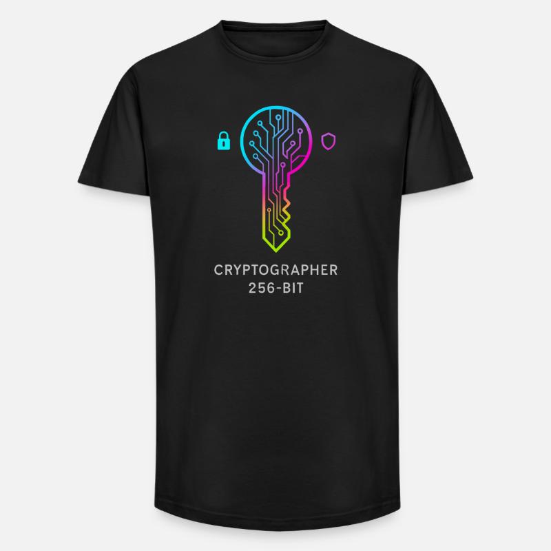 Expert in Cryptography and 256-bit Security - Long Fit Men's T-Shirt - black