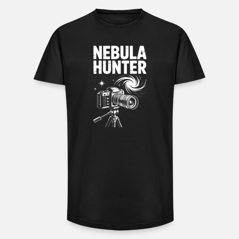 Nebula Hunter Teleskopkunst - Long Fit Männer T-Shirt - Schwarz