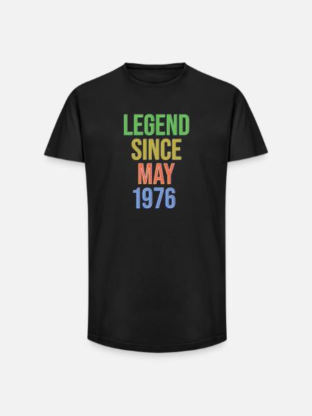 Legend Since May1976 - Long Fit Men's T-Shirt - black
