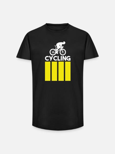 Cycling - Modern - Long Fit Männer T-Shirt - Schwarz