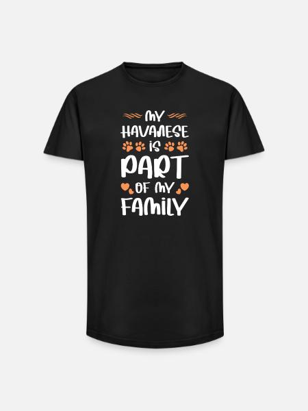 Havanese Family Paw Love - Long Fit Men's T-Shirt - black