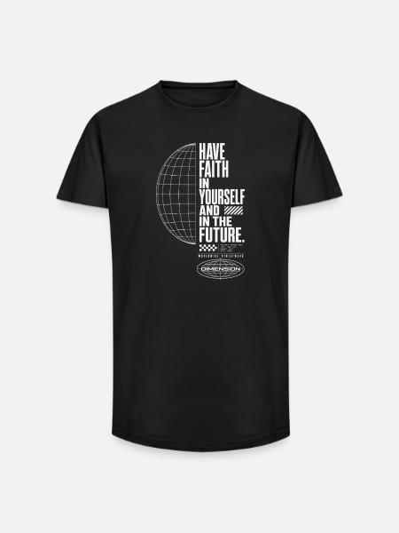 Believe in yourself and the future - Long Fit Men's T-Shirt - black