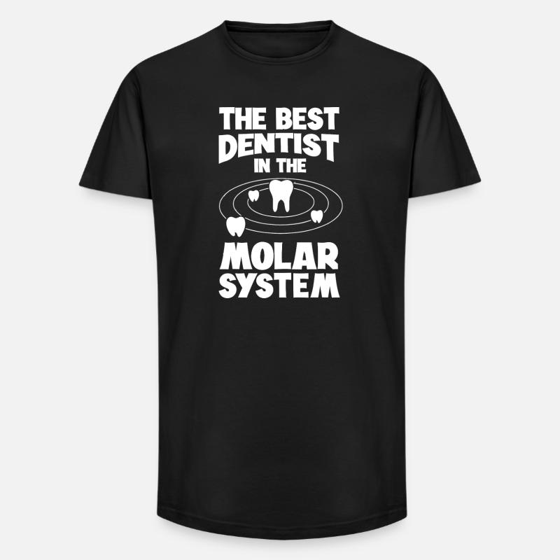 Molar System Dentist Tee - Long Fit Men's T-Shirt - black