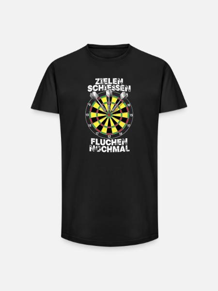 Zielen Schießen Dartboard Dart - Long Fit Männer T-Shirt - Schwarz
