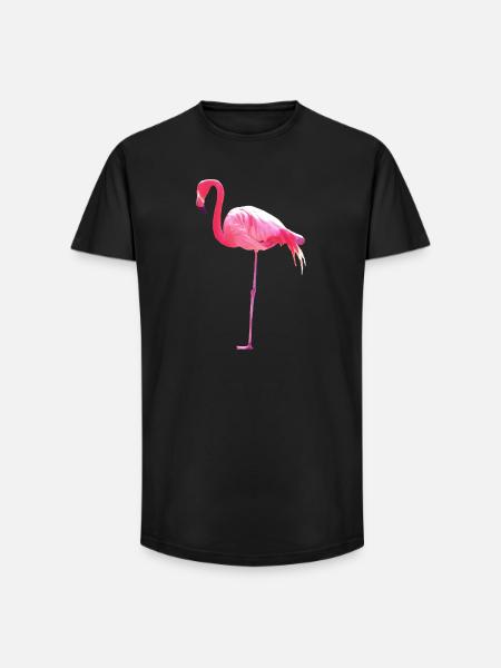 flamingo - Long Fit Men's T-Shirt - black