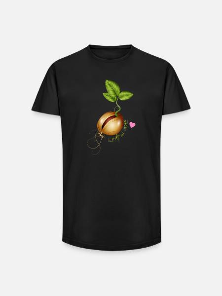 germinating - gardening with love - Long Fit Men's T-Shirt - black