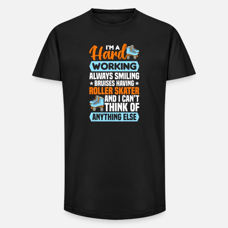 Rollschuh Design - Long Fit Männer T-Shirt - Schwarz