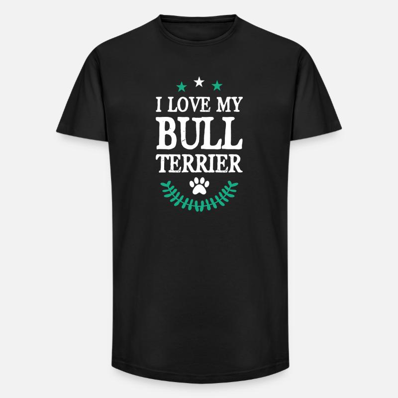 BULL TERRIER - Long Fit Männer T-Shirt - Schwarz