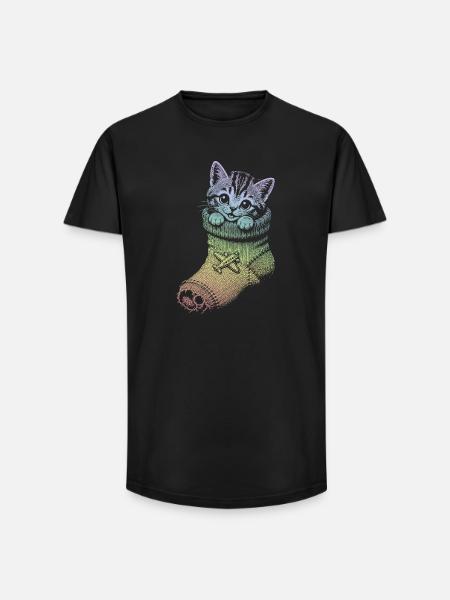 Kitten - Long Fit Men's T-Shirt - black