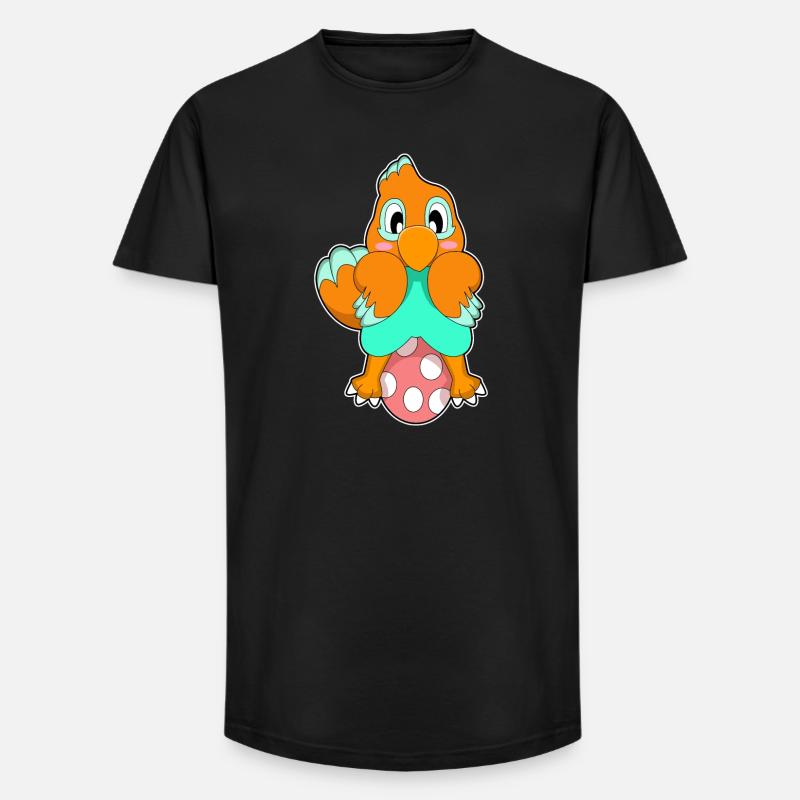 Papagei Ei - Long Fit Männer T-Shirt - Schwarz