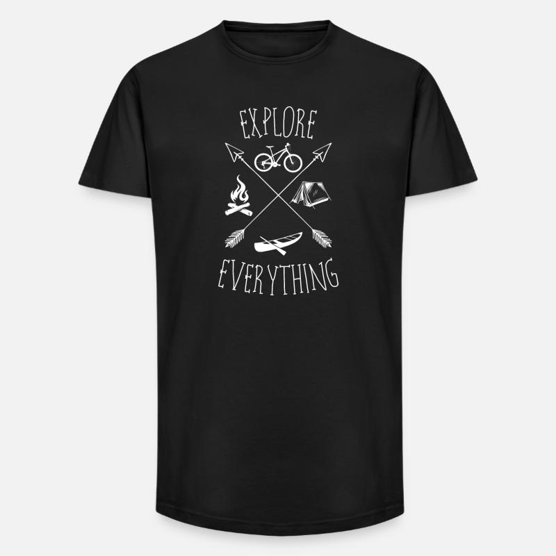 Explore Everything Outdoors - Long Fit Men's T-Shirt - black
