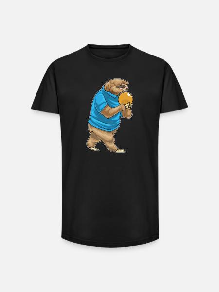 Sloth Bowling Bowling Ball - Long Fit Men's T-Shirt - black