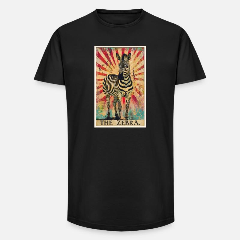 Zebras Zebra - Long Fit Männer T-Shirt - Schwarz