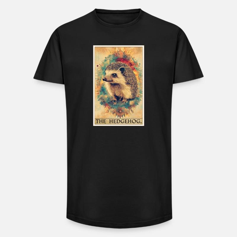 Igel - Long Fit Männer T-Shirt - Schwarz