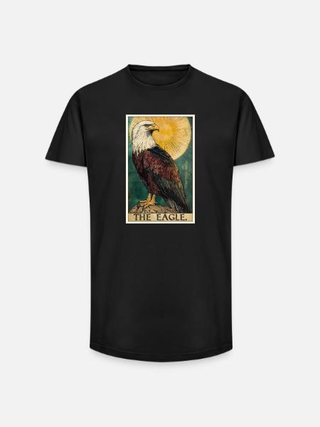 Eagle - Long Fit Men's T-Shirt - black