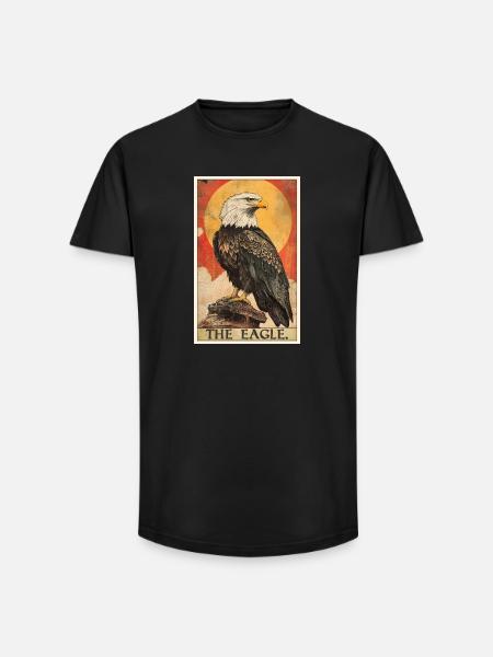 Eagle - Long Fit Men's T-Shirt - black