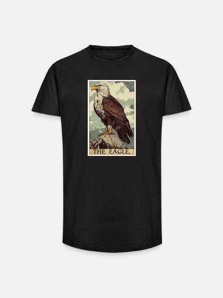 Eagle - Long Fit Men's T-Shirt - black
