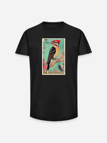 Spechte Specht - Long Fit Männer T-Shirt - Schwarz