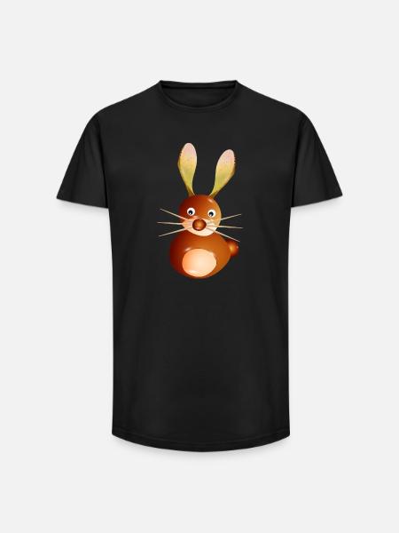Cute Chestnut Rabbit – Crafting Fun & Child - Long Fit Men's T-Shirt - black