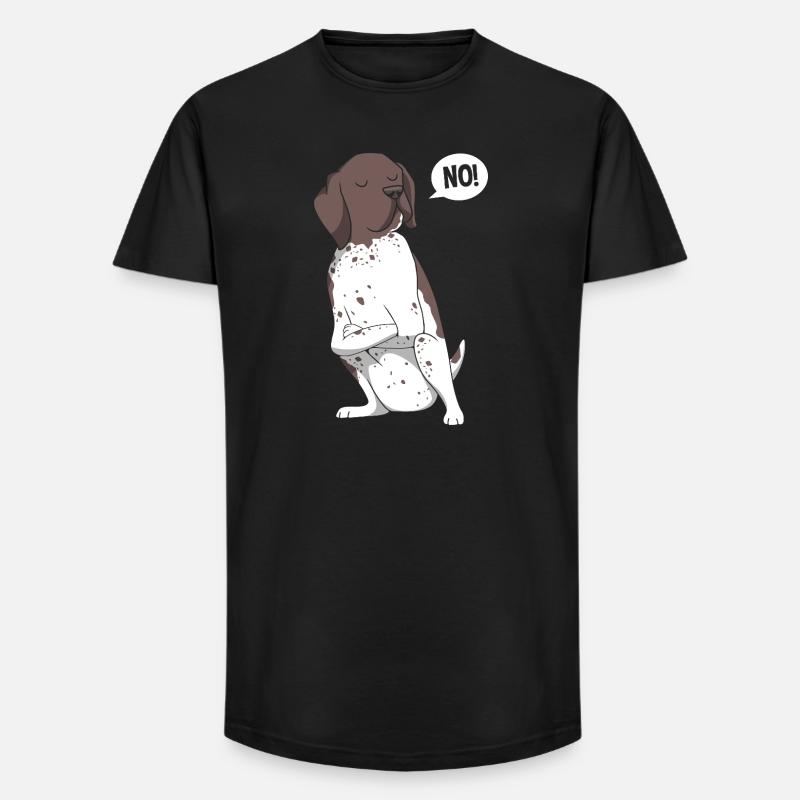 German Pointer Hund Deutsch Kurzhaar - Long Fit Männer T-Shirt - Schwarz