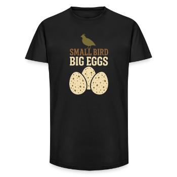 Quail Keeper Quail Farmer Backyard Quail - Long Fit Men's T-Shirt - black - Front - AI Model Male 185 light (185cm)