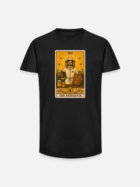 Beekeeper | Bees Honey Beekeeping Tarot - Long Fit Men's T-Shirt - black