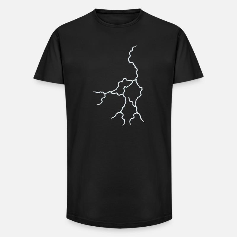 Blitz - Long Fit Männer T-Shirt - Schwarz