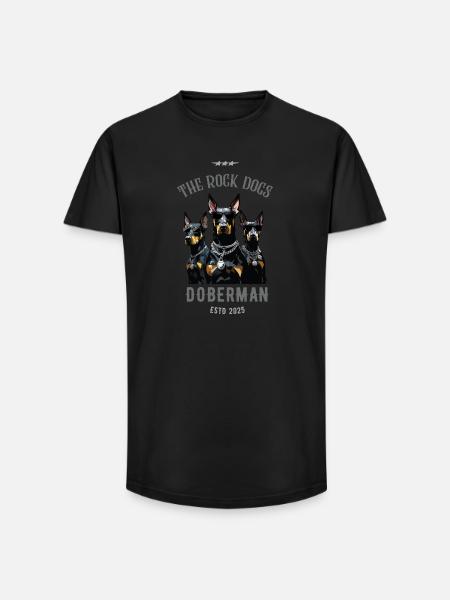 Dobermann Pinscher - der Felsenhund - Long Fit Männer T-Shirt - Schwarz