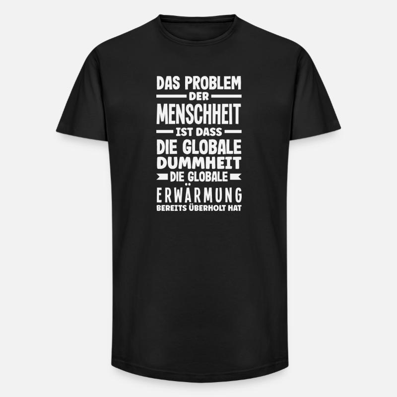 Global stupidity beats warming - Long Fit Men's T-Shirt - black